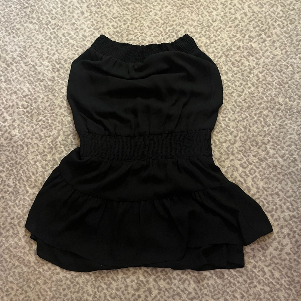 Krisa- Black strapless mini dress
